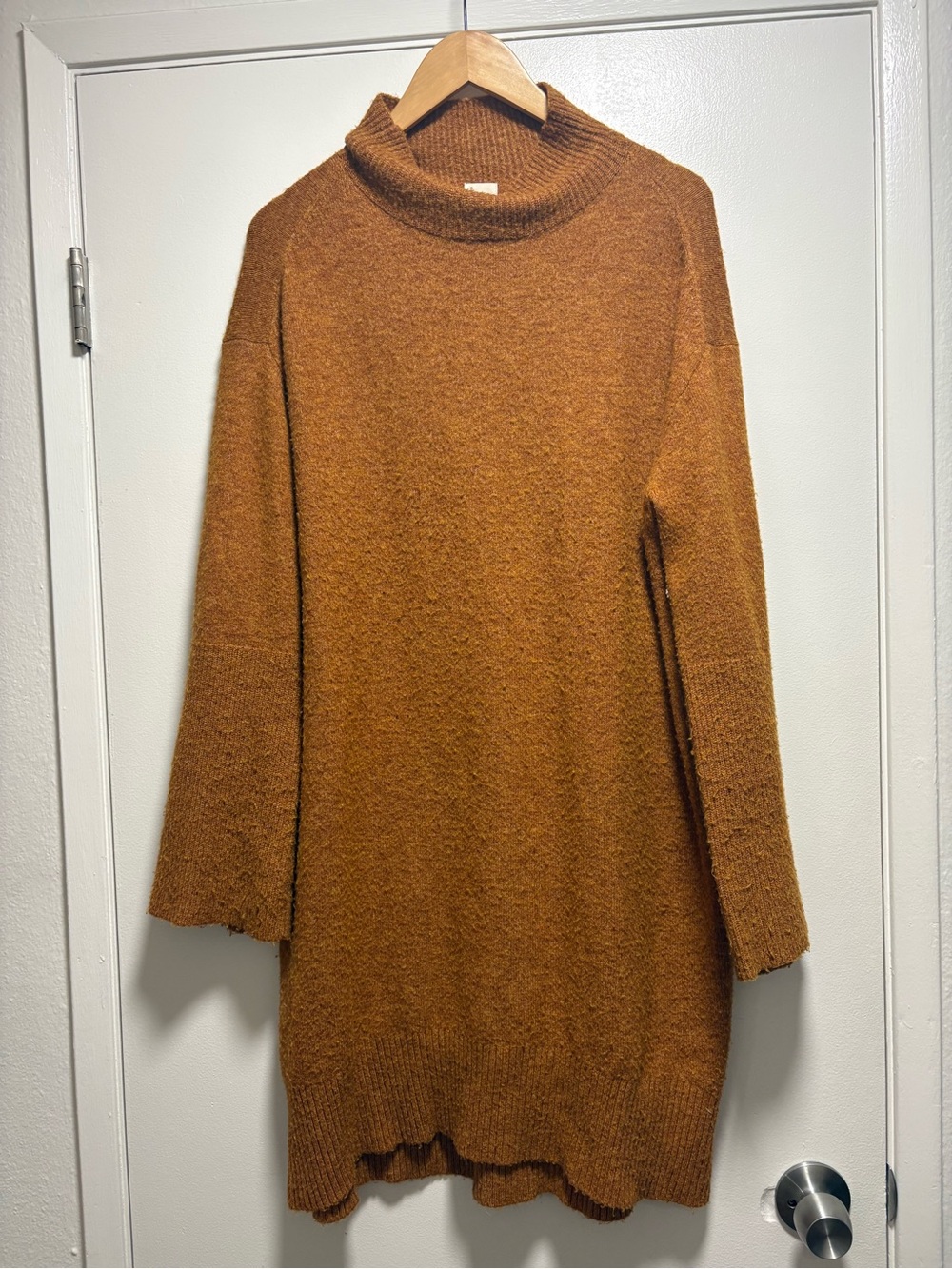a new day Rust-Colored Turtleneck Sweater Dress